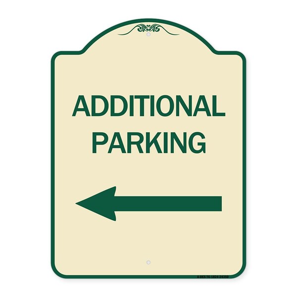 Signmission Additional Parking Left Arrow Heavy-Gauge Aluminum Architectural Sign, 24" x 18", TG-1824-24350 A-DES-TG-1824-24350 - main